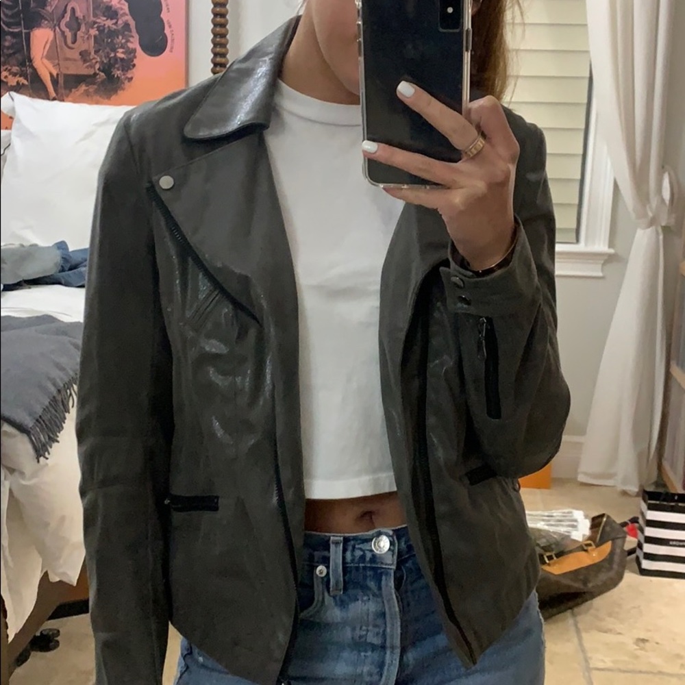 Faux Leather Moto Jacket